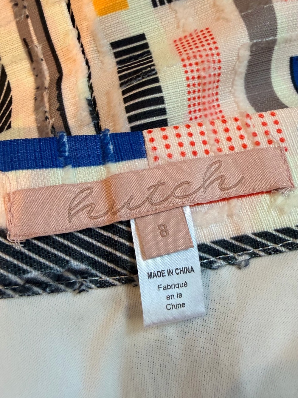 Hutch Midi Skirt with Multicolor Geometric Bars Anthropologie - Picture 4 of 5
